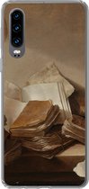 Geschikt voor Huawei P30 hoesje - Stilleven met boeken - Schilderij van Jan Davidsz. de Heem - Siliconen Telefoonhoesje