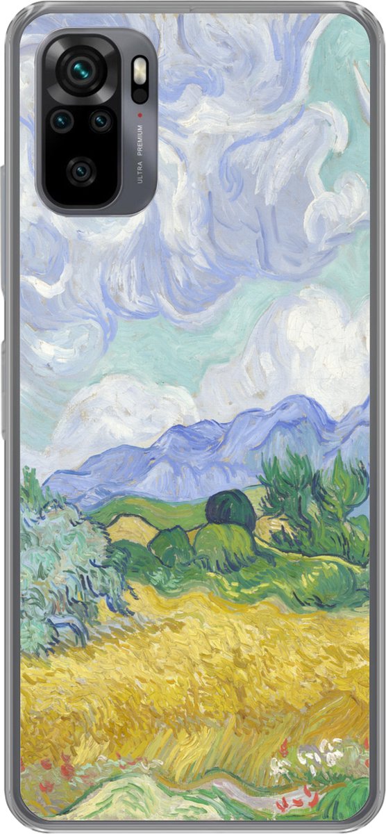 Telefoonhoesje Geschikt voor Xiaomi Geschikt voor Redmi Note 10S hoesje - Korenveld met cipressen - Vincent van Gogh - Siliconen Telefoonhoesje Telefoonhoesje