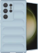 iMoshion Hoesje Geschikt voor Samsung Galaxy S24 Ultra Hoesje Siliconen - iMoshion EasyGrip Backcover - Lichtblauw