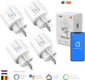 4 pièces - Smart Plug - WiFi - Smart Plug - Google Home & Amazon Alexa - Minuterie et compteur d'énergie via application smartphone - Smart Home