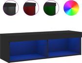 vidaXL - Tv-meubel - met - LED-verlichting - 100x30x30 - cm - zwart