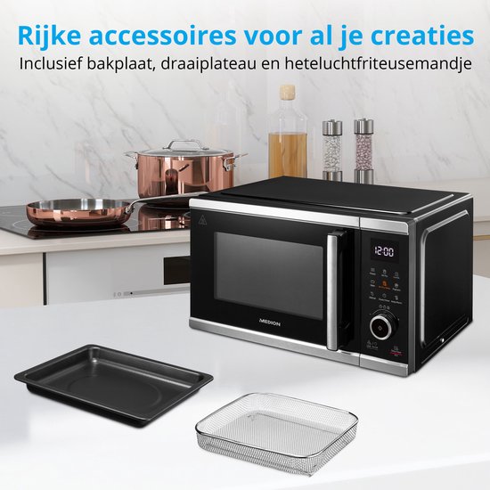 MEDION magnetron met grill- en heteluchtfriteusefunctie (25 liter, 900