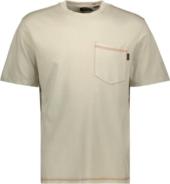 Superdry T-shirt Contrast Stitch Pocket T Shirt M1011723a 2lh Washed Pelican Beige Mannen Maat - XL