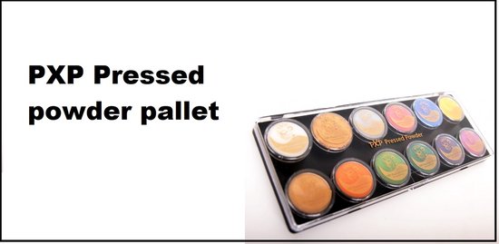 PXP Pressed powder palet pearl colours 12 x 5 gram - inclusief penseel ...