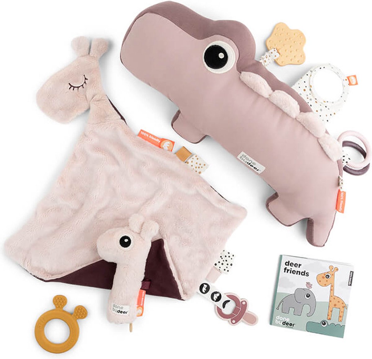 Goedkoopste Done by Deer kraamcadeau pakket Play Time - roze