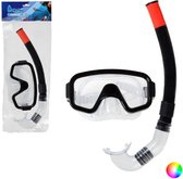 Snorkelbril en -buis voor Kinderen Volwassenen (17,5 x 45 x 6 cm) - Zwart