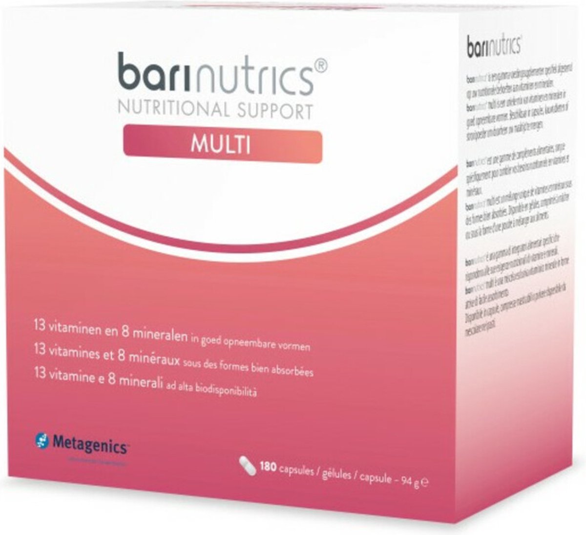Goedkoopste Metagenics Barinutrics Multi 180 capsules