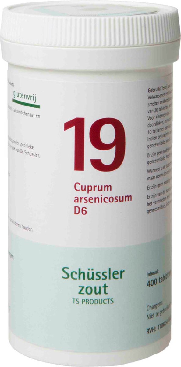 Goedkoopste Pfluger Schussler Zout nr 19 Cuprum Arsenicosum D6 - 1 x 400 tabletten