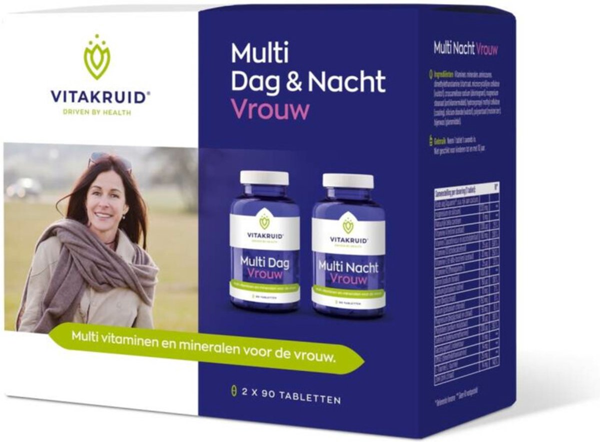 Goedkoopste Vitakruid Multi Dag & Nacht Vrouw 180 tabletten