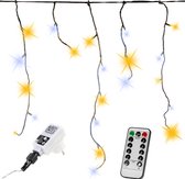 Lichtgordijn - Ijspegelverlichting - Kerstverlichting Gordijn - LED Gordijn - Kerstverlichting - Kerstversiering - Lichtsnoer - Regenlichtketting - Voor Binnen en Buiten - Met afstandsbediening - 6 m - Warm koud