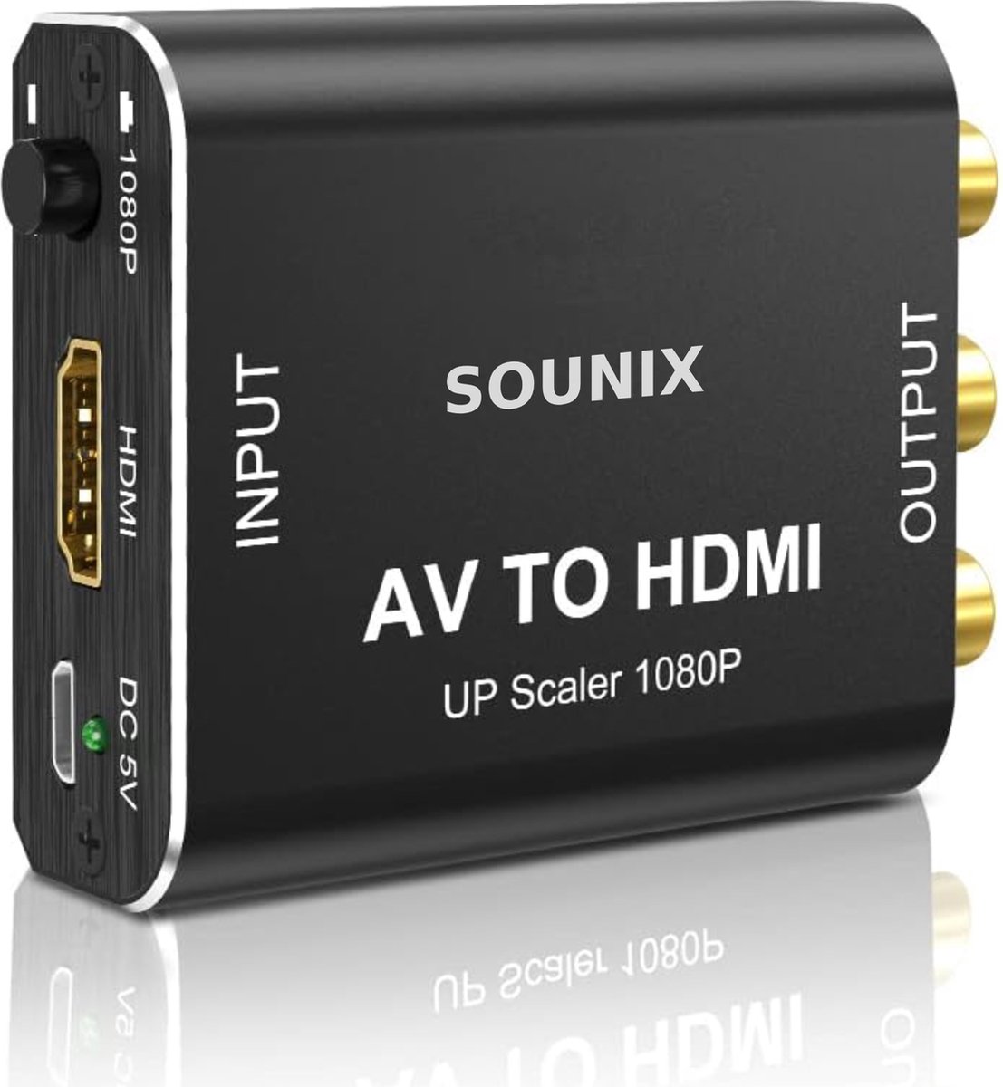 SOUNIX Convertisseur HDMI vers Tulip AV - RCA vers HDMI - 1080P Mini RCA  Composite