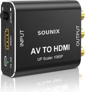 SOUNIX RCA naar HDMI - 1080P 60Hz - voor Wii/PS2/PS3/PC/Xbox/SNES/N64/STB/VHS/VCR/DVD/camera - Aluminium