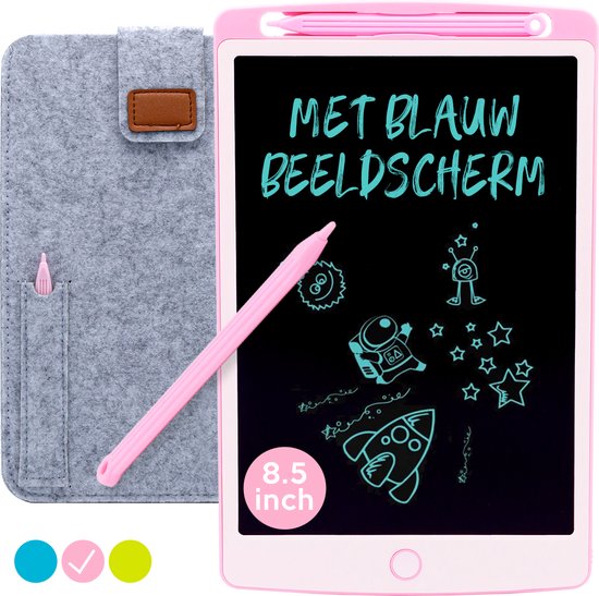 Foto: Tekenbord kinderen roze 8 5 inch kinderspeelgoed 4 jaar 5 jaar 6 jaar cadeautjes kado cadeautjes kerst schrijftablet cadeau tekenen interactief speelgoed open ended speelgoed meisjes educatief speelgoed voor in de auto