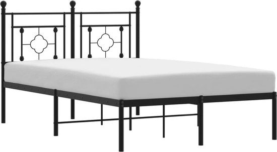 Hemelbedframe Metaal Zwart 120X200 Cm