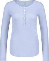Hunkemöller Dames Nachtmode Pyjama top - Blauw - maat L