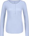 Hunkemöller Dames Nachtmode Pyjama top - Blauw - maat L