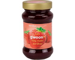 G'woon gwoon extra aardbeienjam aardbeienconfituur confituur potten 6 x 450 gram