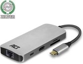 ACT USB-C docking station voor 1 HDMI monitor, ethernet, USB-A, kaartlezer, PD pass-through AC7041