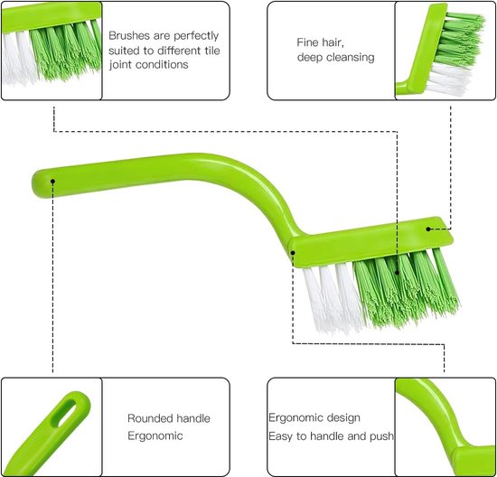 4 Pièces，Brosse pour Joints de Carrelage, Ensemble de Brosse à Joint de  Carrelage