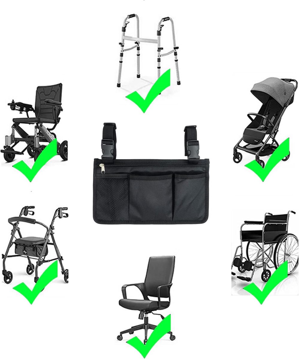 Goedkoopste rolstoel opbergtas - Veilige opbergtas voor rolstoelen, mobiliteitshulp rolstoelaccessoires tas voor ouderen senioren
