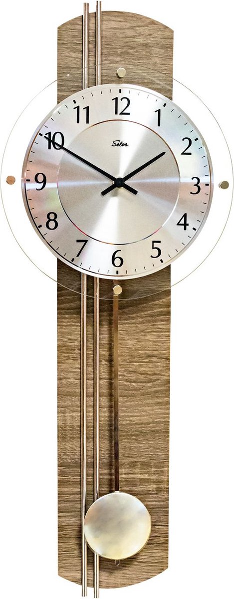 Wandklok eiken met slinger