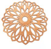 Houten placemats - Mandala 1 - Ronde placemat - Geometrische wanddecoratie