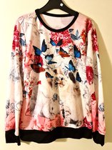 T-shirt Filles Papillons et Chattes Multicolore Taille 158