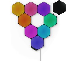 Nanoleaf Shapes Black Hexagons Starterkit - Slimme Verlichting - 9 LED Panelen - Siri, Google,…