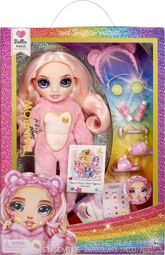 Foto: Rainbow high junior high pyjamaparty 23 cm bella roze modepop