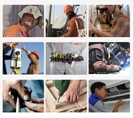 Gereedschap Heuptas Zak Gereedschapshouder Werk Riem Gereedschapstas Tas Gadget Heuptas voor bouwer Timmerman DIY(Rood