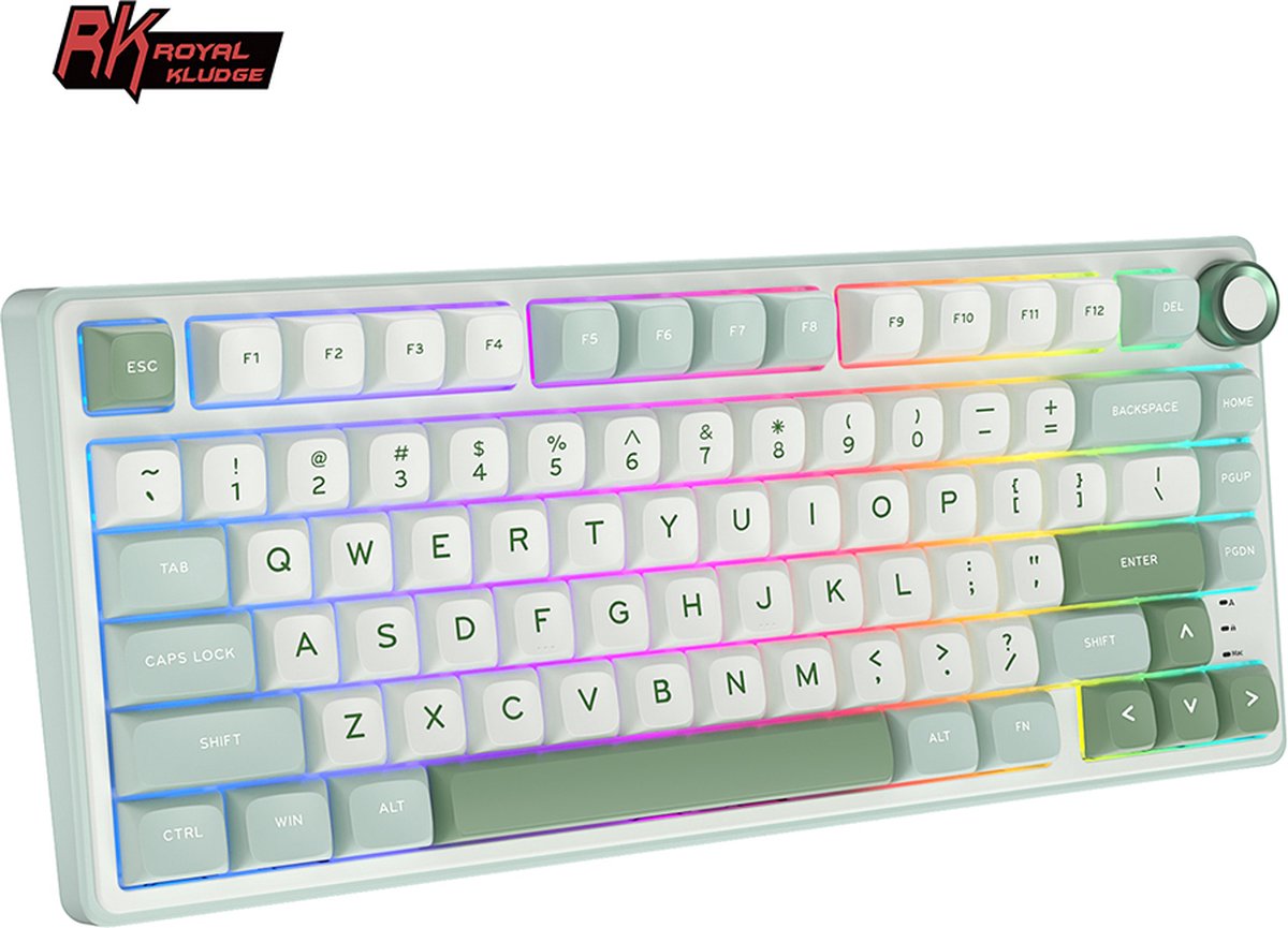 Royal Kludge RKR75 - RGB Mechanisch Gaming Toetsenbord - Sky Cyan thumbnail 5