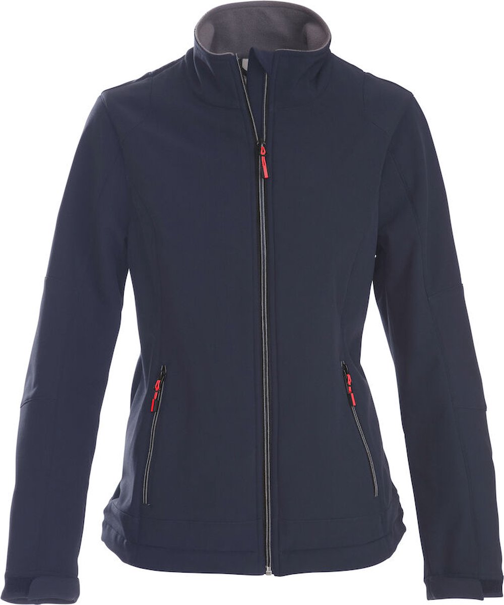 Printer SOFTSHELL JACKET TRIAL LADY 2261045 Marine Blauw