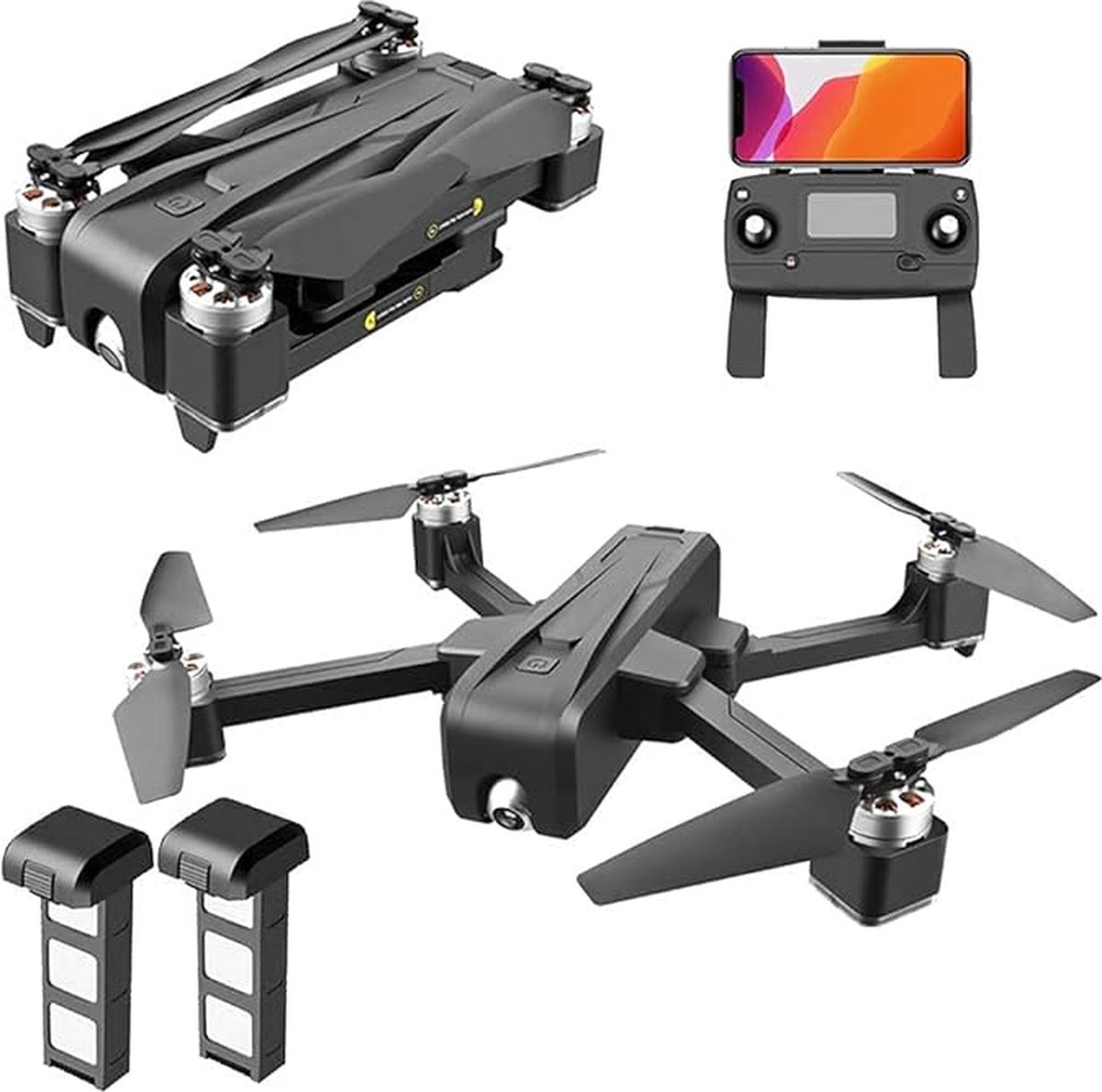 Opvouwbare Drone - Met 4K HD-Camera - 5G Wifi - 90 graden ESC Camera - Optische Stroompositionering