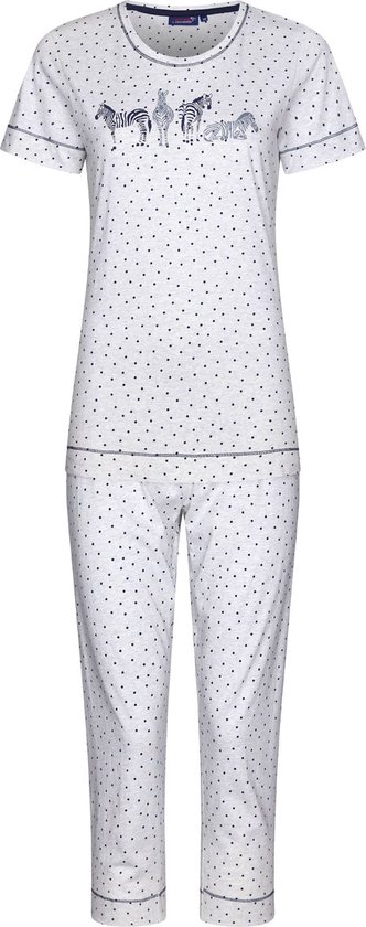 Zebra pyjama Pastunette katoen - Grijs - Maat - 36
