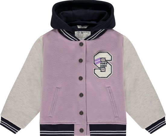Stains and Stories girls baseball jacket Meisjes Jas - lilac - Maat 92