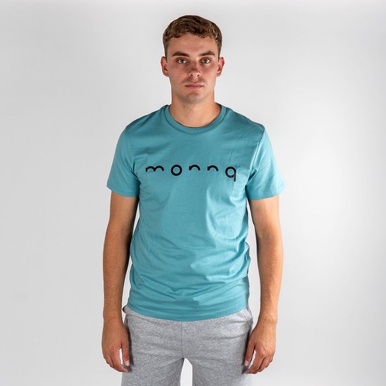 Monnq T-Shirt Teal Monstera