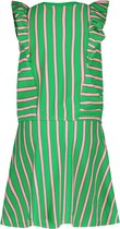 Like Flo F402-5860 Meisjes Jurk - Green stripe - Maat 140