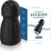 OMYSKY Exerciser - sucking cock - pulse traing cup - masturbator - zwart - oplaadbaar