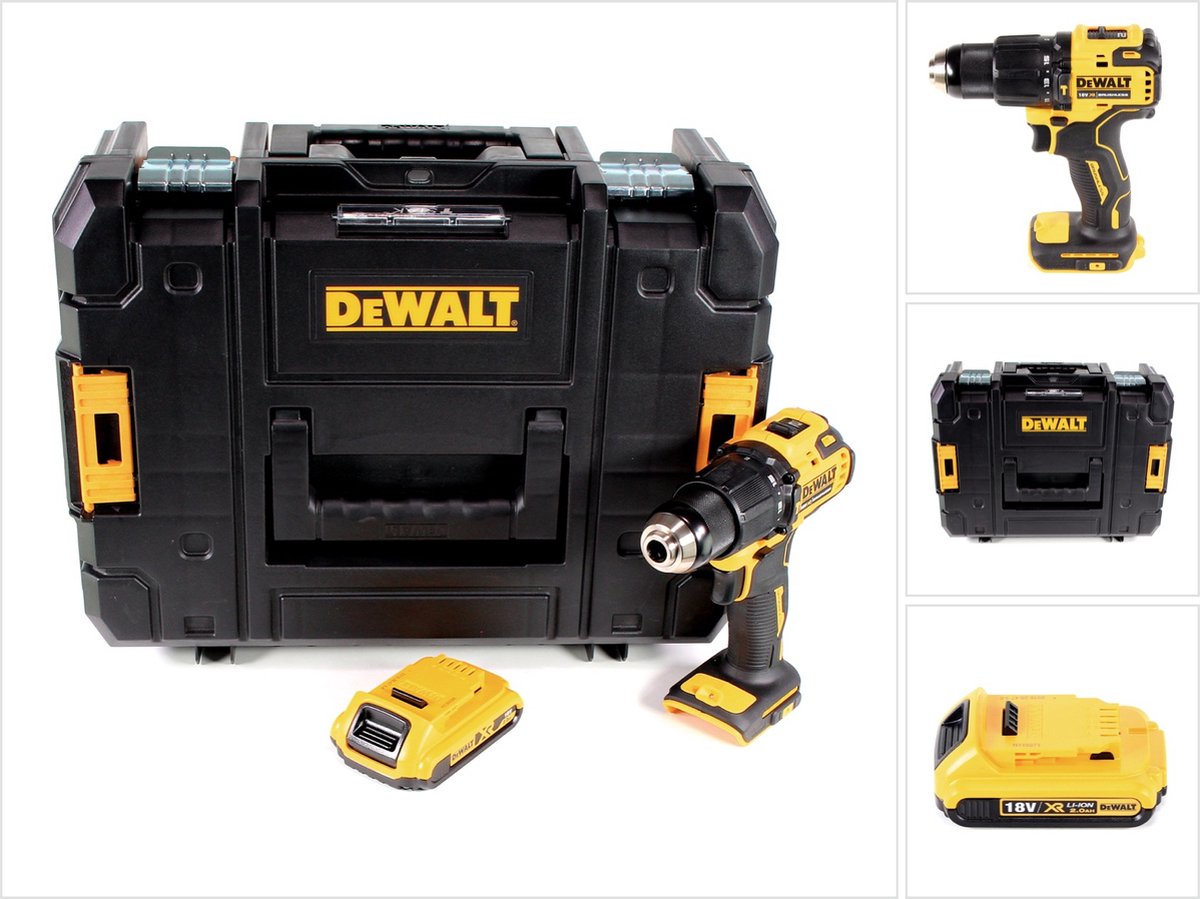 DeWalt DCD 709 NT accuslagschroefboormachine 18V 65Nm + 1x accu 2,0Ah in TSTAK doos - zonder oplader