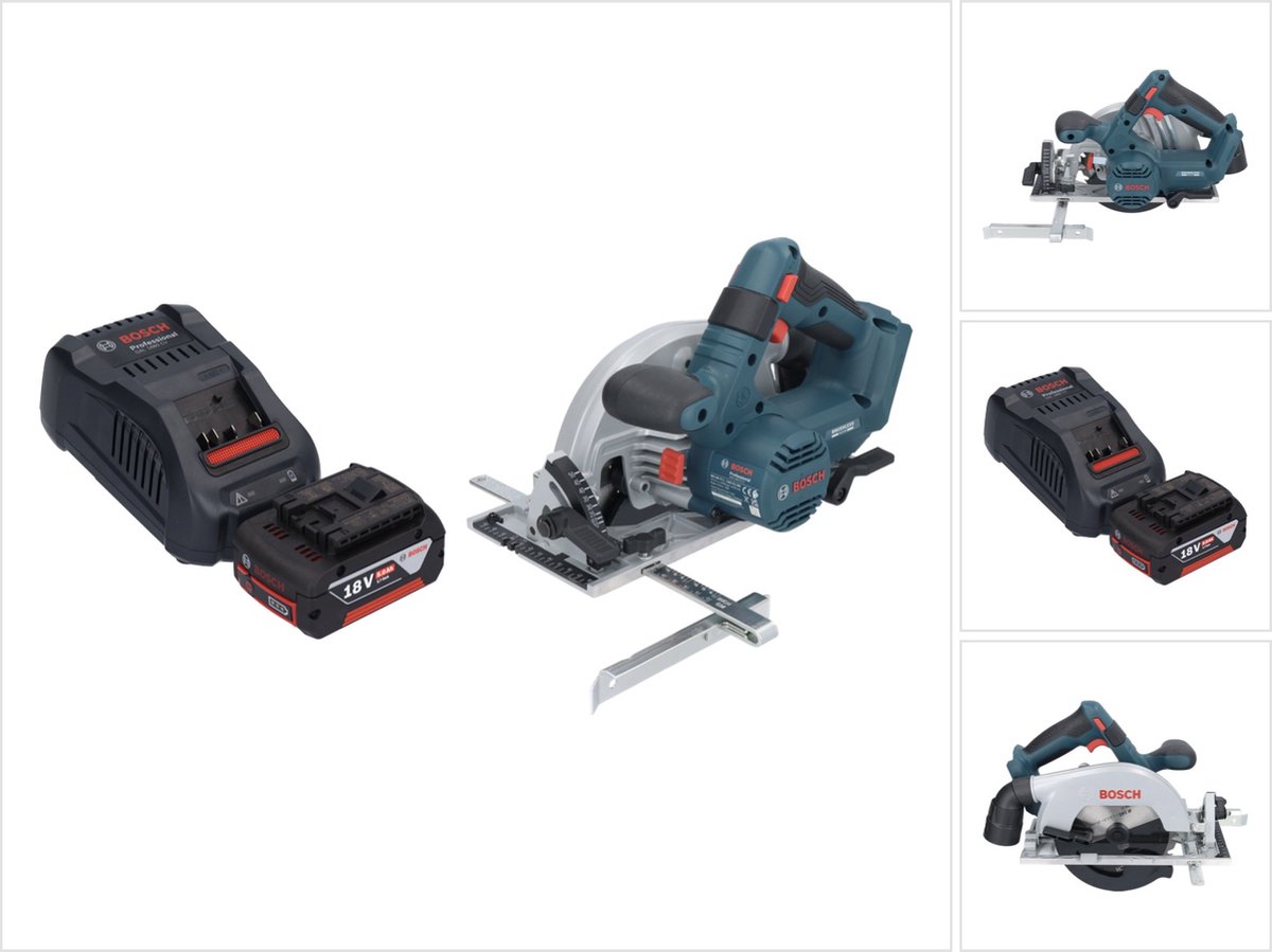Bosch GKS 18V-57-2 Professionele accucirkelzaag 18 V 165 mm borstelloos + 1x accu 5.0 Ah + lader