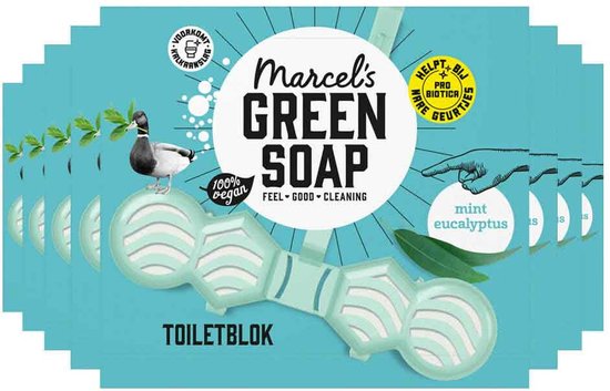 Marcel's Green Soap Toiletblok Munt & Eucalyptus 8 x 35 gram