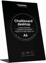 Europel krijtbord – L vorm - tafelmodel – A6 – zwart - hout