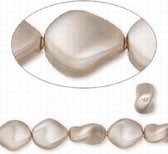 Swarovski Elements, 20 pièces perles courbes Swarovski , 9x8mm, poudre d'amande, 5826