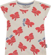 Stains and Stories girls shirt short sleeve Meisjes T-shirt - offwhite - Maat 98