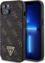 Guess 4G Triangle Logo Back Case - Geschikt voor Apple iPhone 13 (6.1") - Zwart