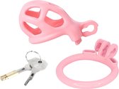 The Feminizer - Chastity cage - Penis kooi - Kuisheidsgordel - Pink/XSmall