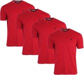 4-PackDonnay T-shirt (599008) - Sportshirt - Heren - Berry-red (040) - maat S