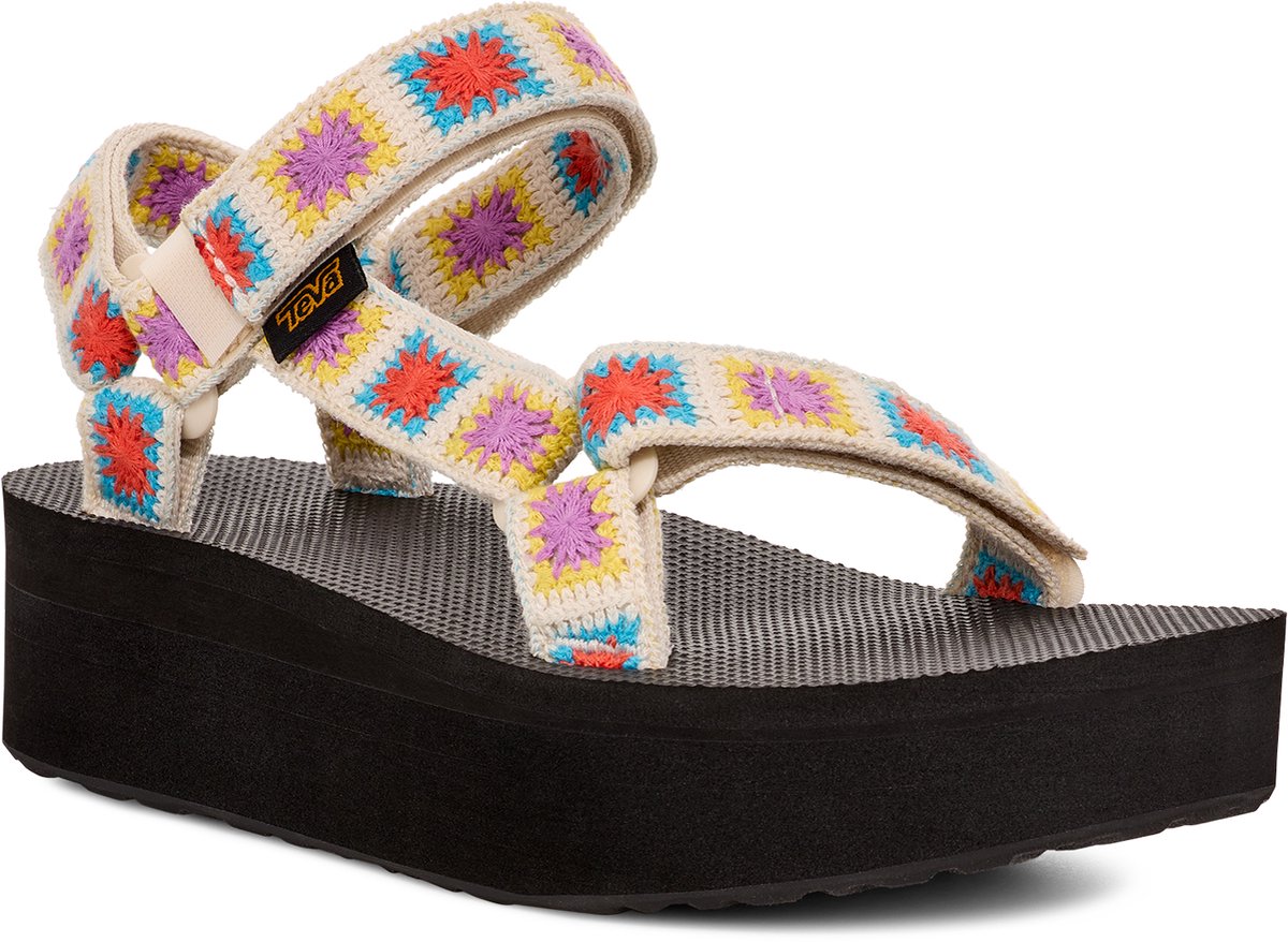 Teva FLATFORM UNIVERSAL CROCHET Dames Sandalen Zwart