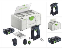 Festool CXS 18-Basic-Set accuschroefboormachine 18 V 40 Nm borstelloos + 1x accu 3.0 Ah + systainer - zonder oplader