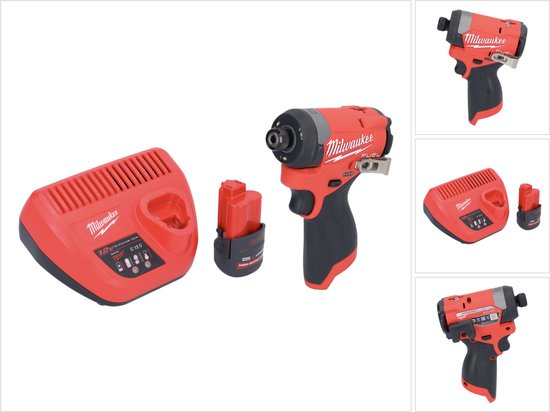 Milwaukee M12 FCIWF12G3-502X 12V Li-ion Accu Slagmoersleutel Set  2x 5.0Ah Accu  In HD Box 745nm 1 2 Koolborstelloos